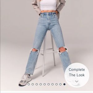 NWOT Abercrombie curve love 90s straight ultra high rise jeans